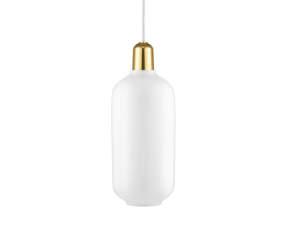 Závesná lampa Amp Large, white/brass