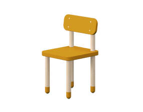 Detská stolička s operadlom Dots, mustard