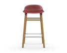 Barová stolička Form 65 cm, red/oak