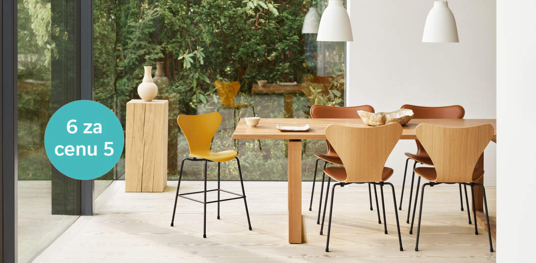 Výhodná ponuka: stohovateľné stoličky od Arne Jacobsena