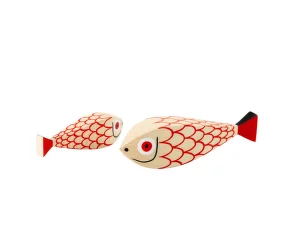 Dekorácia Wooden Doll Mother Fish & Child