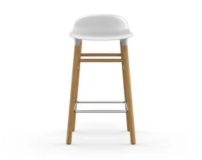Barová stolička Form 65 cm, white/oak