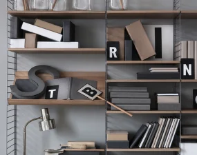 Polica String Magazine Shelf 78 x 30, walnut