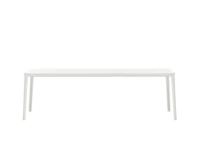 Jedálenský stôl Plate 100x240, white MDF table top/white base