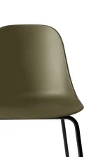 Stolička Harbour Side Chair, black tube base / olive