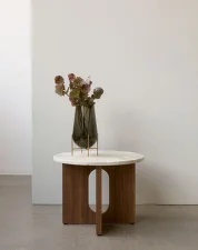 Odkladací stolík Androgyne, walnut/Kunis Breccia Sand