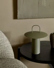 Prenosná lampa Ray, matte dusty green