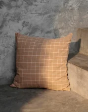 Vankúš Brown Cotton Check