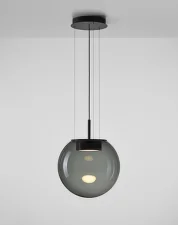 Závesné svietidlo Orbis 500 PC1291, smoke grey / black matte