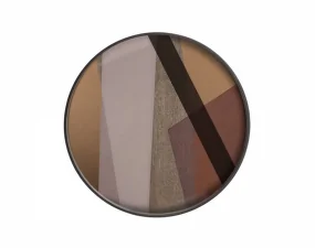 Podnos Angle Glass Tray Round L, pinot
