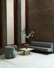 Konferenčný stolík Edge Large, travertine