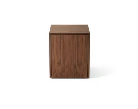 Odkladací stolík Mass Side Table w. Drawer, natural walnut