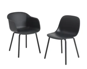 Záhradná stolička Fiber Outdoor Side Chair, anthracite black