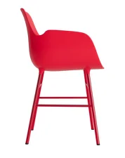 Stolička Form s podpierkami rúk, bright red/bright red