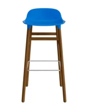 Barová stolička Form 75 cm, bright blue/walnut
