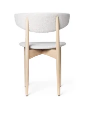 Čalúnená jedálenská stolička Herman Wood, white beech/off-white
