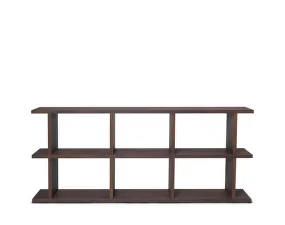 Knižnica Kona Bookcase 3x2, dark stained