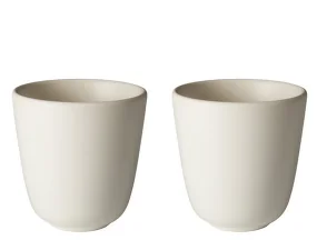 Hrnček Edge Mug 2ks, ecru stoneware