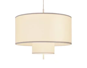 Závesná lampa Margin Ø70, white canvas