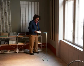 Stojacia lampa Oblique, matte rust