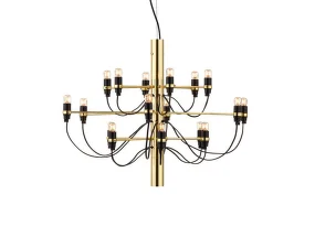 Luster 2097/18 Clear Bulbs, brass
