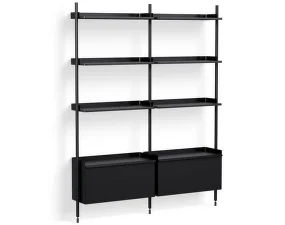 Policový systém Pier kombinácia 132, black