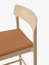 Barová stolička Betty TK14, oak/cognac leather