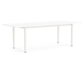 Stôl Annex Overhang 240x90, cream white/white laminate