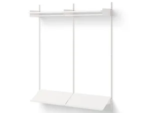 Policová zostava Wardrobe Shelf 2, white/white