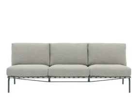 Pohovka Settle Sofa 3-Seater bez podrúčiek, Ribbed Weave 2/dark green