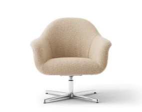 Kreslo Harbour Lounge Chair Swivel, polished aluminium/Baena 15