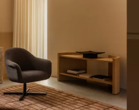 Polica Crescent Shelving Low, oak