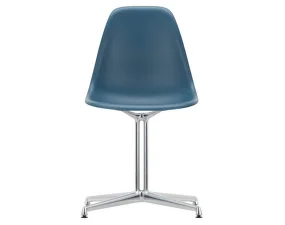 Stolička Eames DSL, sea blue / polished aluminum