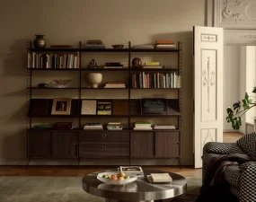 Drôtená polica Magazine Shelf 78 x 30, dark brown
