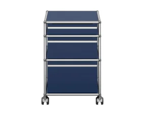 Zásuvkový kontajner na kolieskach USM Haller M63, steel blue
