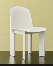 Stolička Chisel 65, cream white lacquered beech