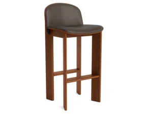 Barová stolička Chisel 35 H75, walnut / Grano chocolate