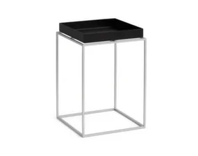 Stolík Tray Table 30x30 High, black / silicone coated steel