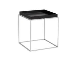 Stolík Tray Table 40x40, black / silicone coated steel