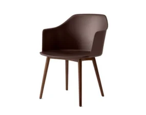 Stolička Rely HW76 s podrúčkami, walnut / burnt umber