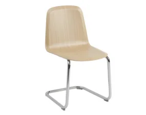 Stolička Brink Cantilever, oak / chrome