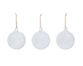 Vianočné banky Flurry L set 3ks, white