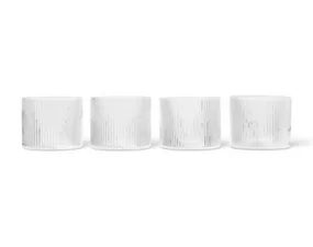Poháre Ripple Low set 4ks, clear