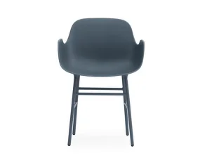Stolička Form s podpierkami rúk, blue/steel