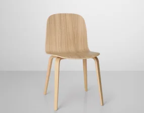 Stolička Visu, wood base, oak