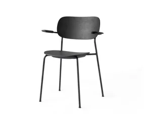 Stolička Co Chair s podpierkami rúk, black oak