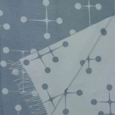 Vlnená prikrývka Eames, light blue
