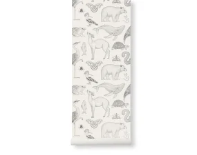 Tapeta Katie Scott Animals, off-white