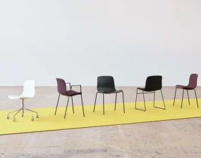 Stolička  AAC 08, Black Powder Coated Steel /  White