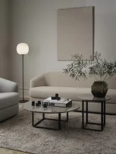 Stojacia lampa Lantern Floor Lamp, Medium, Frosted White Opal Glass